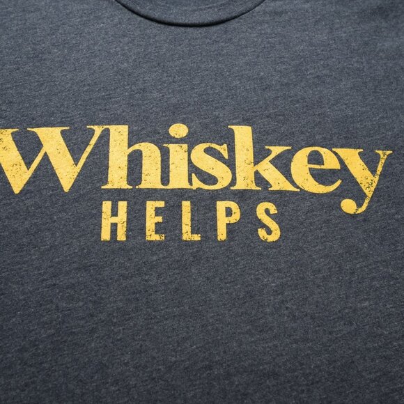 Grunt Style Short Sleeve Shirt Mens Size Large Gray Whiskey Helps Military Fun - Picture 4 of 8